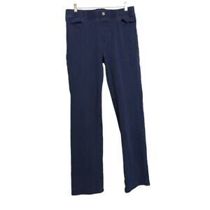 Betabrand Womens Yoga Jeans Blue Medium Wash High Rise Stretch Pockets Pull On L